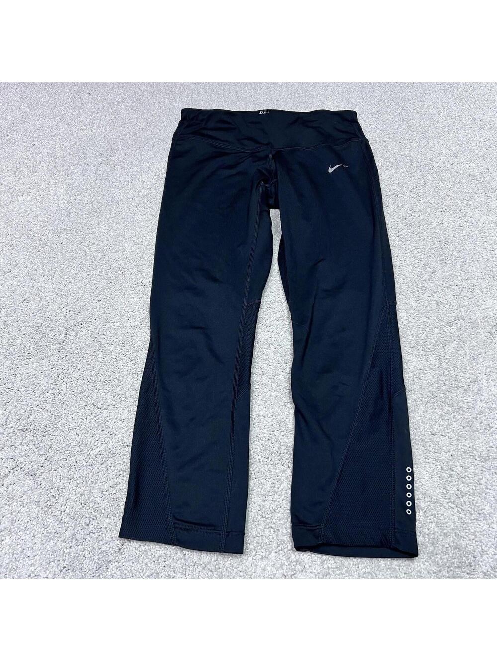 Nike Dri-Fit Leggings Women’s Black Cropped Pull On Size XS